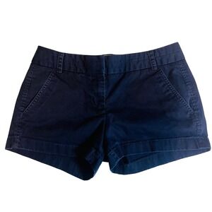 J.Crew Chino Shorts Navy Blue 100% Cotton Size 2 Style 61456 Preppy Summer